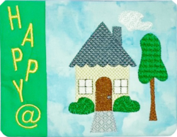 Happy @ Home mug rug