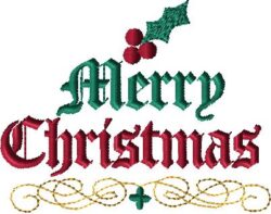 Merry Christmas embroidery
