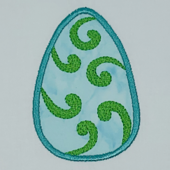 Scroll Egg applique