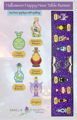 YLTR2-10 - Halloween Happy Hour Table Runner