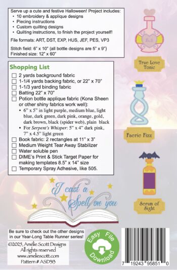 YLTR2-10 - Halloween Happy Hour Table Runner - Image 2