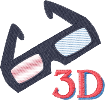 Movie Night Table Runner - 3D glasse
