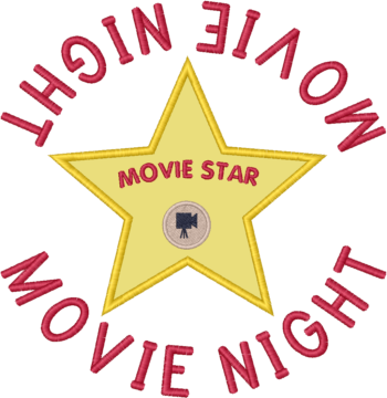 Movie Night Table Runner - center star