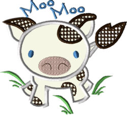 Farm Cow Embroidery