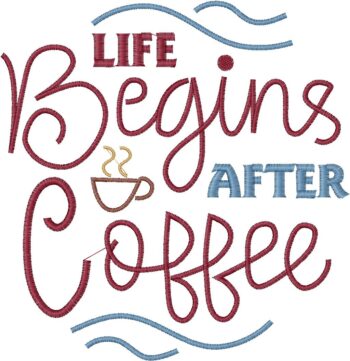 Coffee Life Embroidery