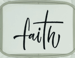 Faith Calligraphy Embroidery